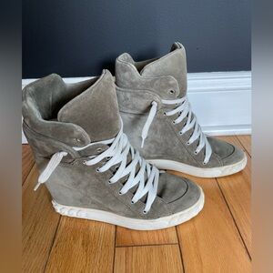 Casadei Tan High-Top Sneakers